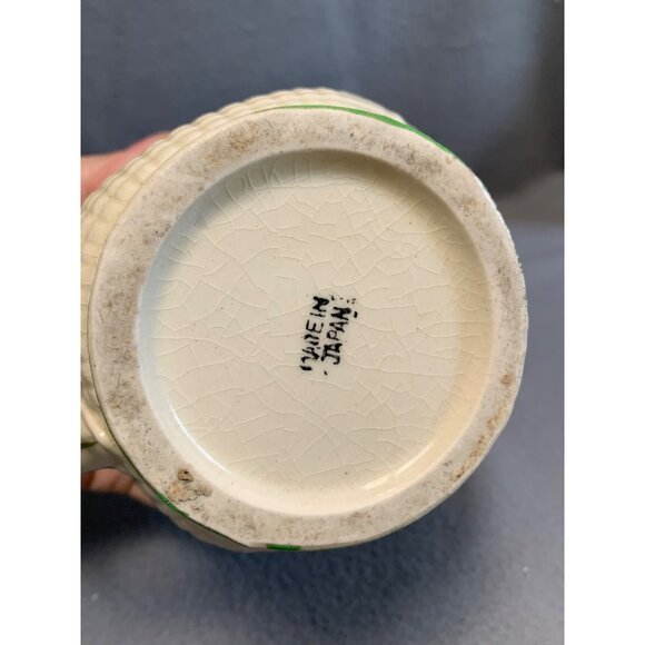 Vintage Ceramic Floral Citrus Reamer Juicer Pitcher with Green Trim - Picture 4 of 13